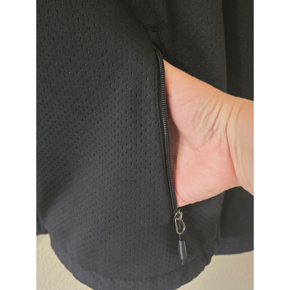 New Balance Mens Black Full Zip Fleece Lined Mesh Hoodie Jacket Large - Picture 3 of 6